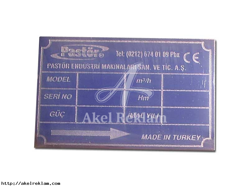 Çelik Makine Etiketi