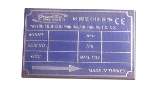 Çelik Makine Etiketi